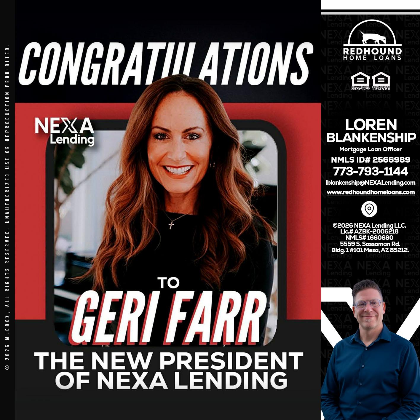 CONGRATULATIONS - Loren Blankenship -Mortgage Loan Officer