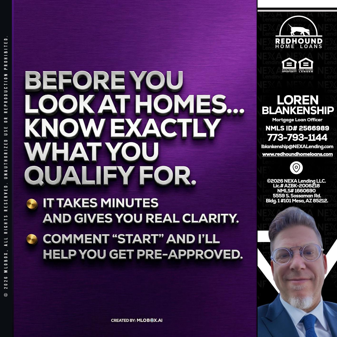 BEFORE YOU - Loren Blankenship -Mortgage Loan Officer