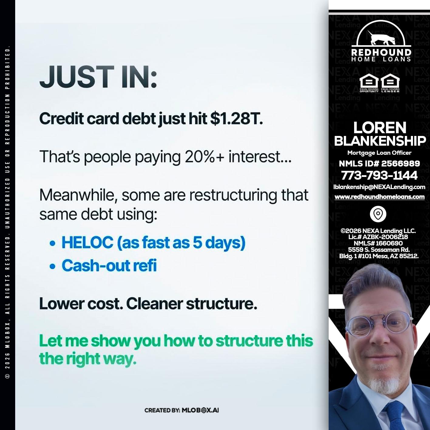 JUST IN - Loren Blankenship -Mortgage Loan Officer