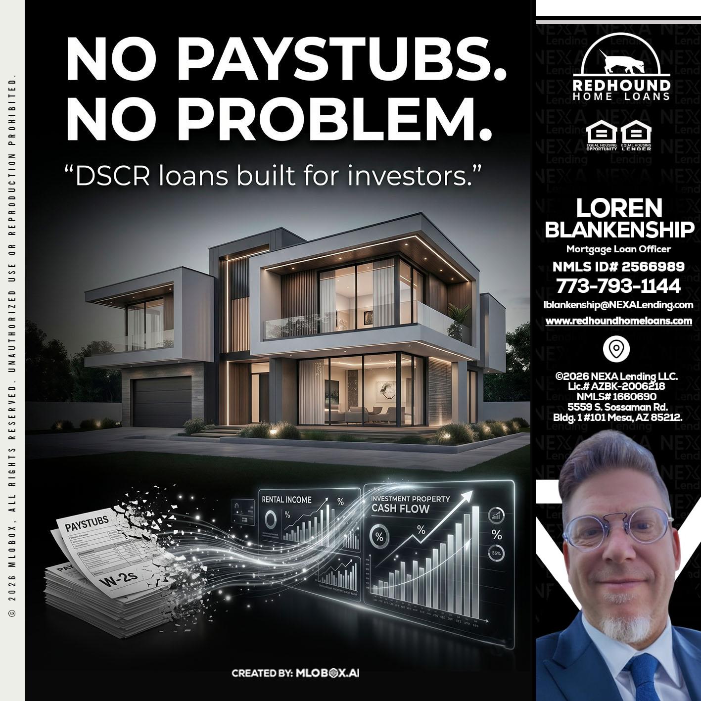 no paystub - Loren Blankenship -Mortgage Loan Officer