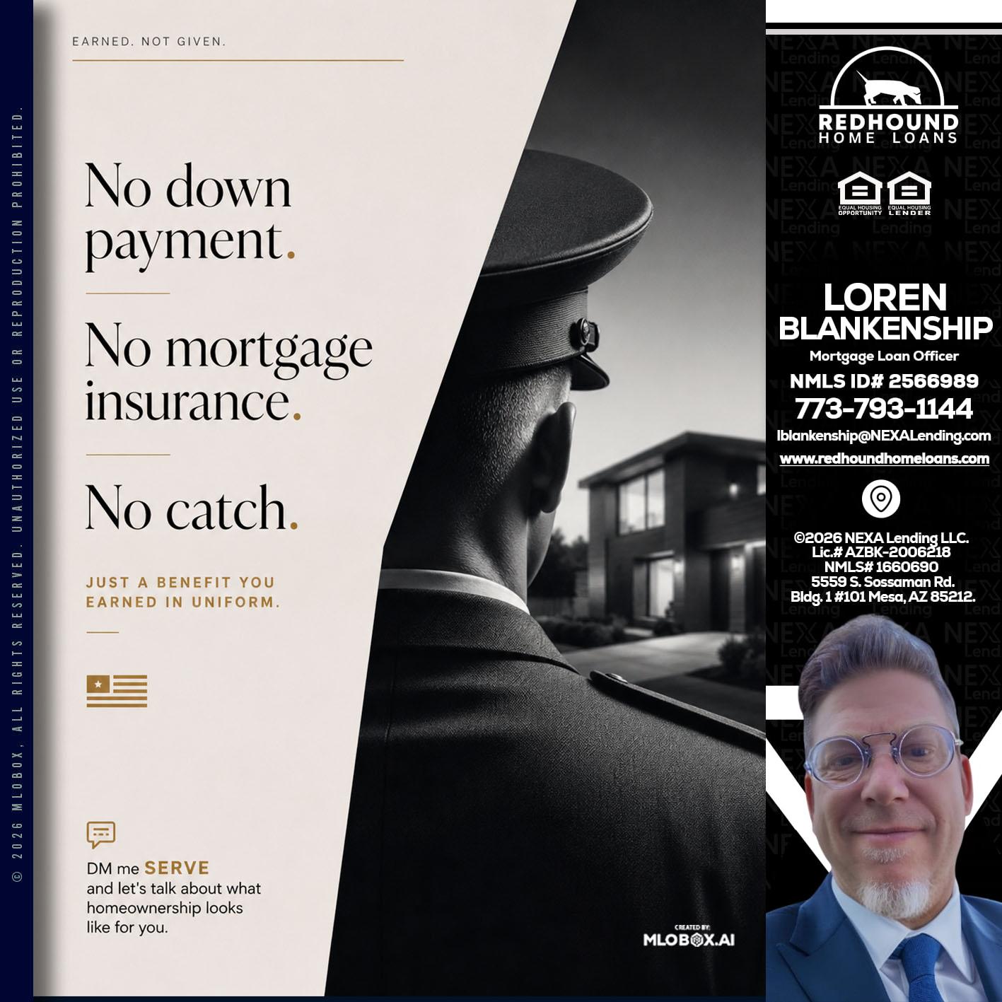 NO DOWN PAYMENT - Loren Blankenship -Mortgage Loan Officer