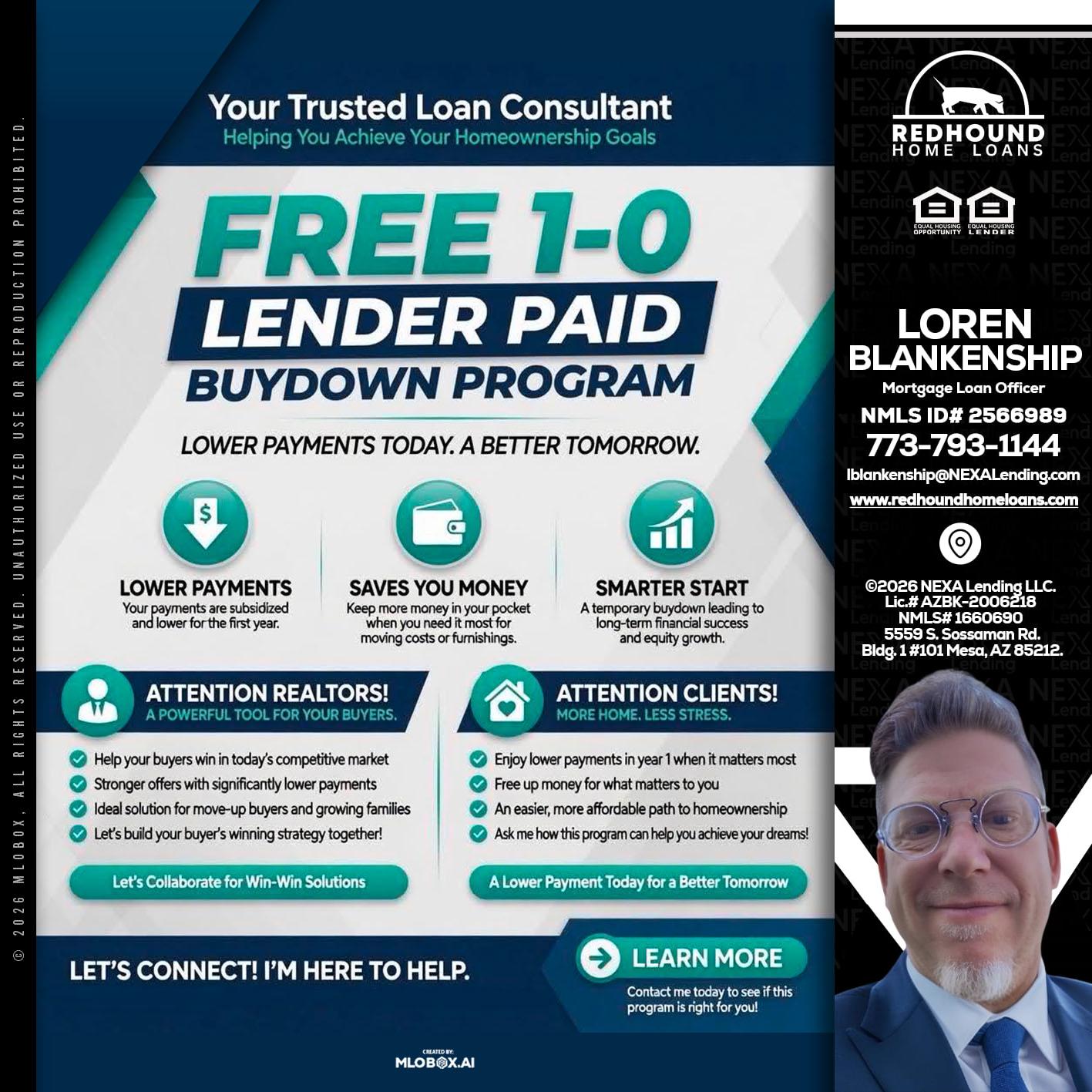FREE 1-0 - Loren Blankenship -Mortgage Loan Officer