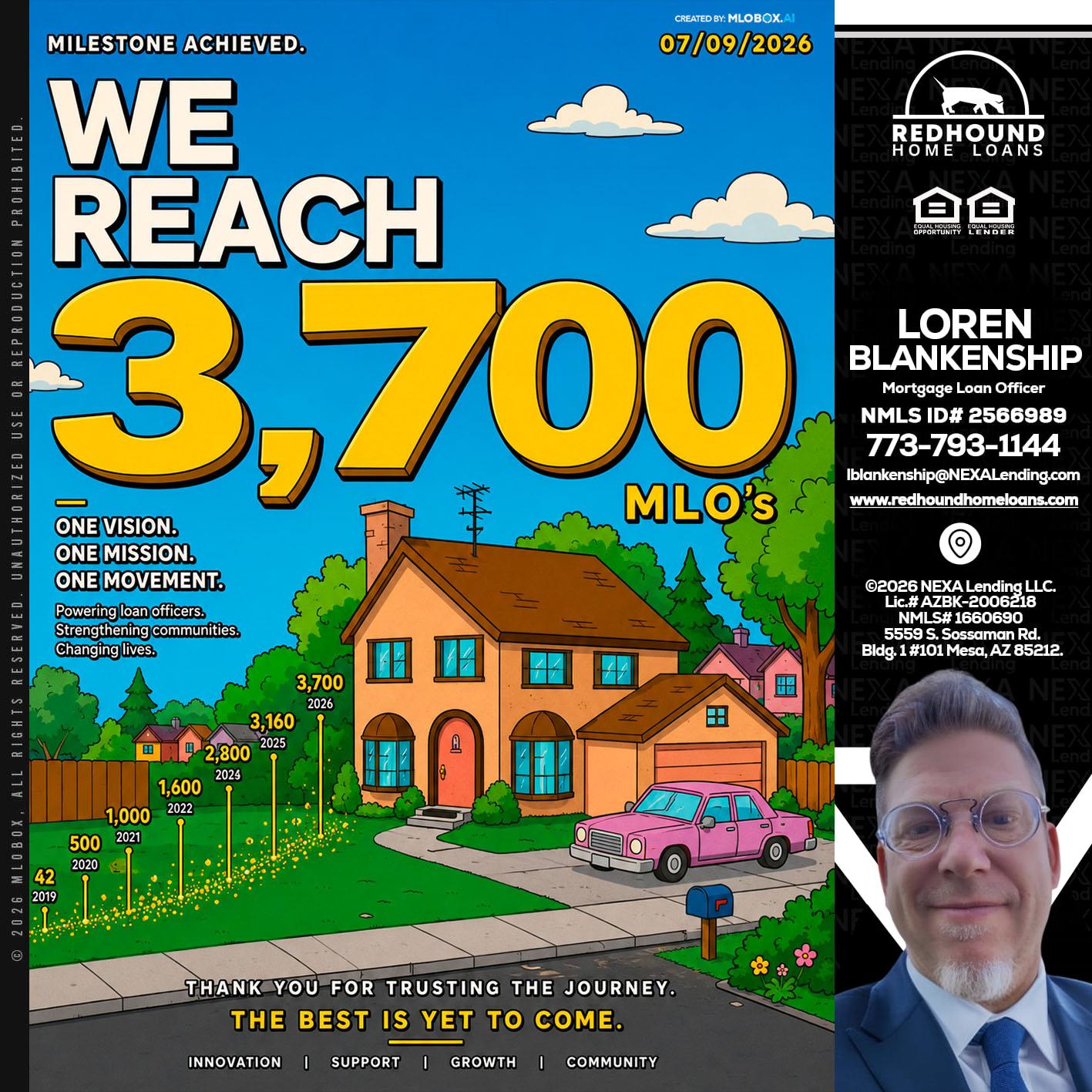 3,700 MLO's - Loren Blankenship -Mortgage Loan Officer