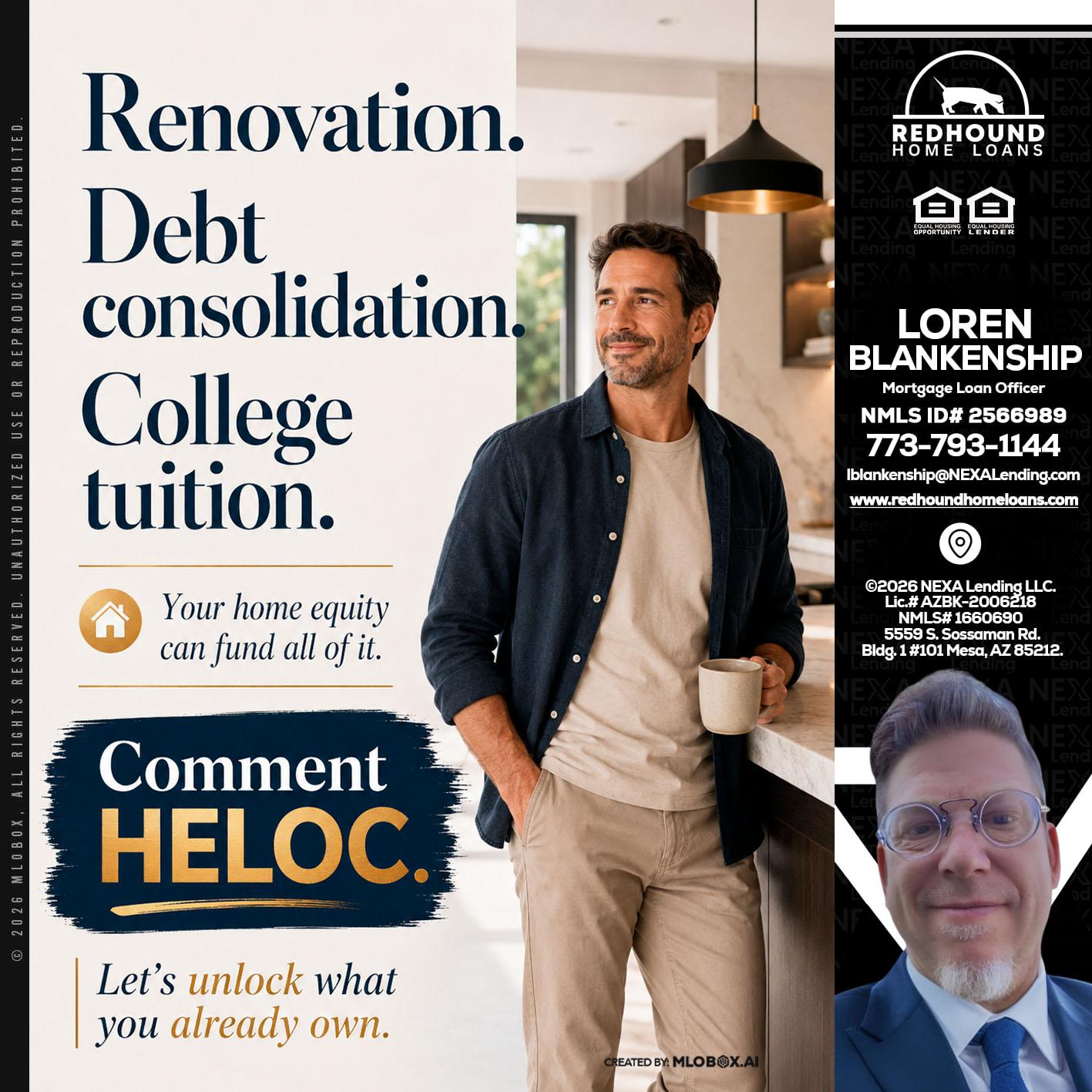 RENOVATION DEBT - Loren Blankenship -Mortgage Loan Officer