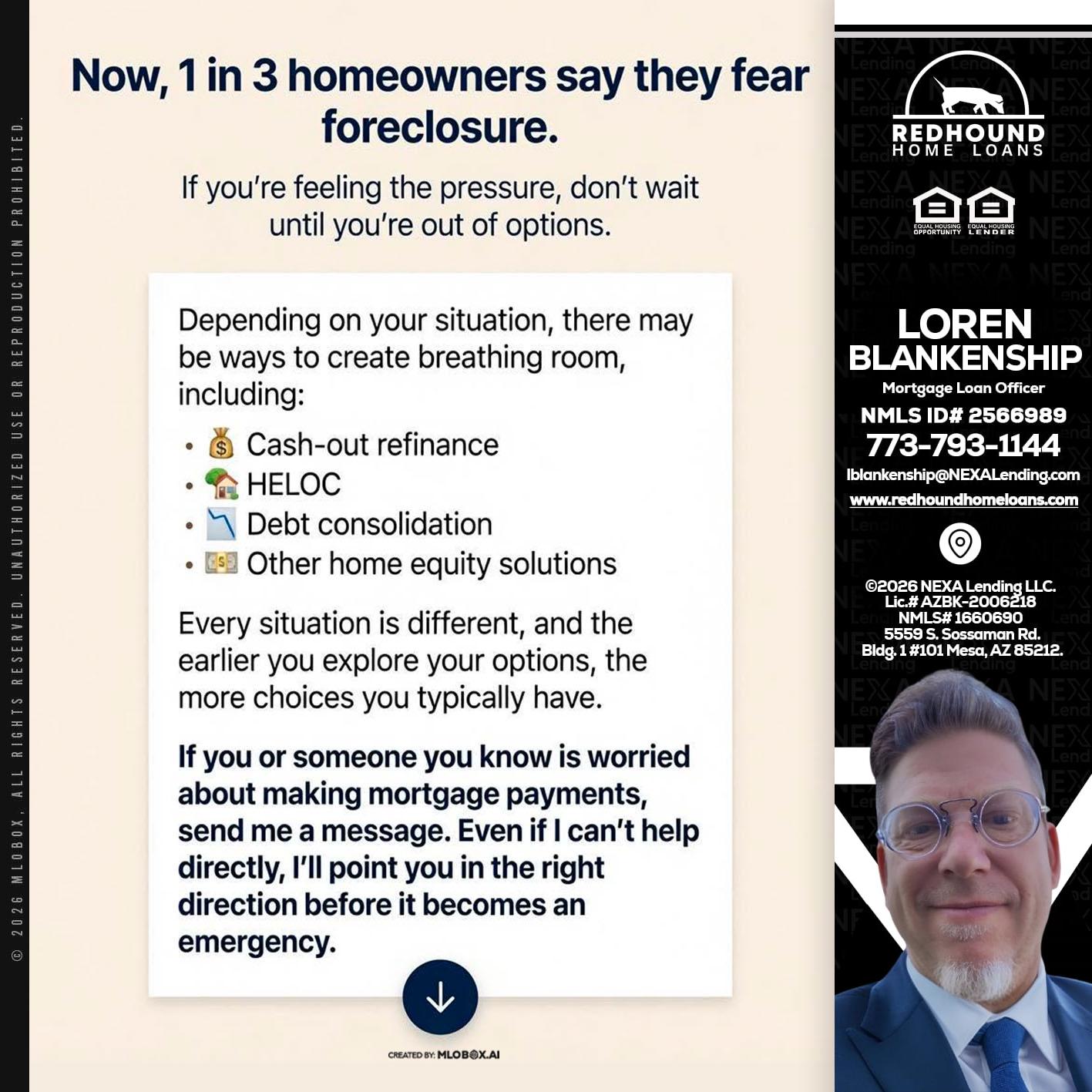 NOW, 1 IN 3 - Loren Blankenship -Mortgage Loan Officer