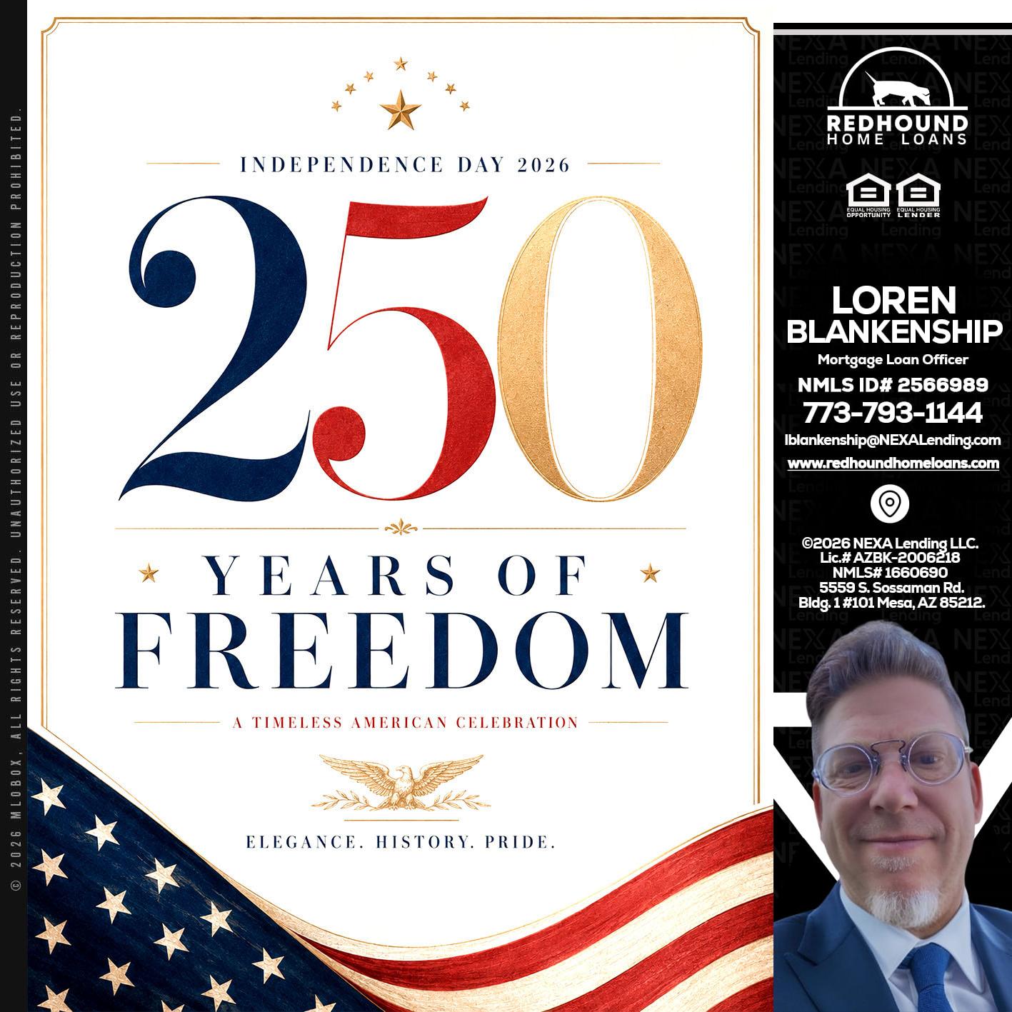 250 YEARS - Loren Blankenship -Mortgage Loan Officer