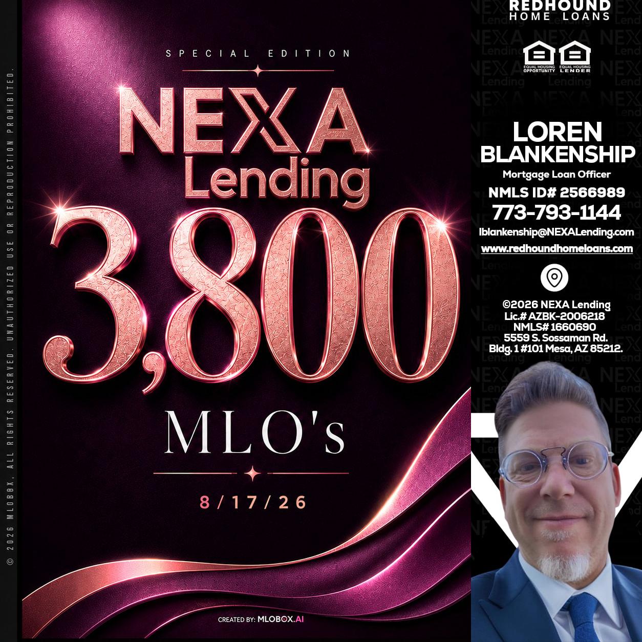 3800 MLOs - Loren Blankenship -Mortgage Loan Officer