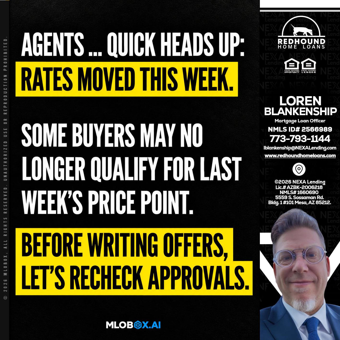 AGENTS QUICK - Loren Blankenship -Mortgage Loan Officer