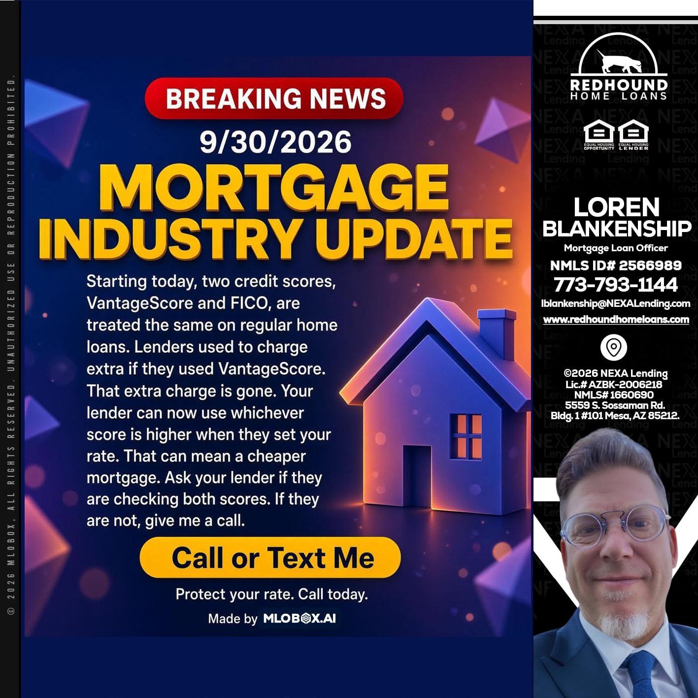 BREAKING NEWS - Loren Blankenship -Mortgage Loan Officer