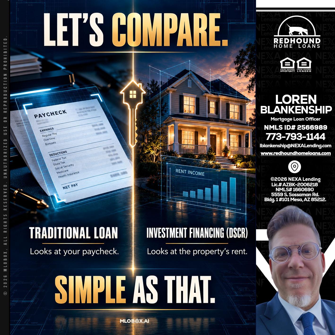 lets compare - Loren Blankenship -Mortgage Loan Officer