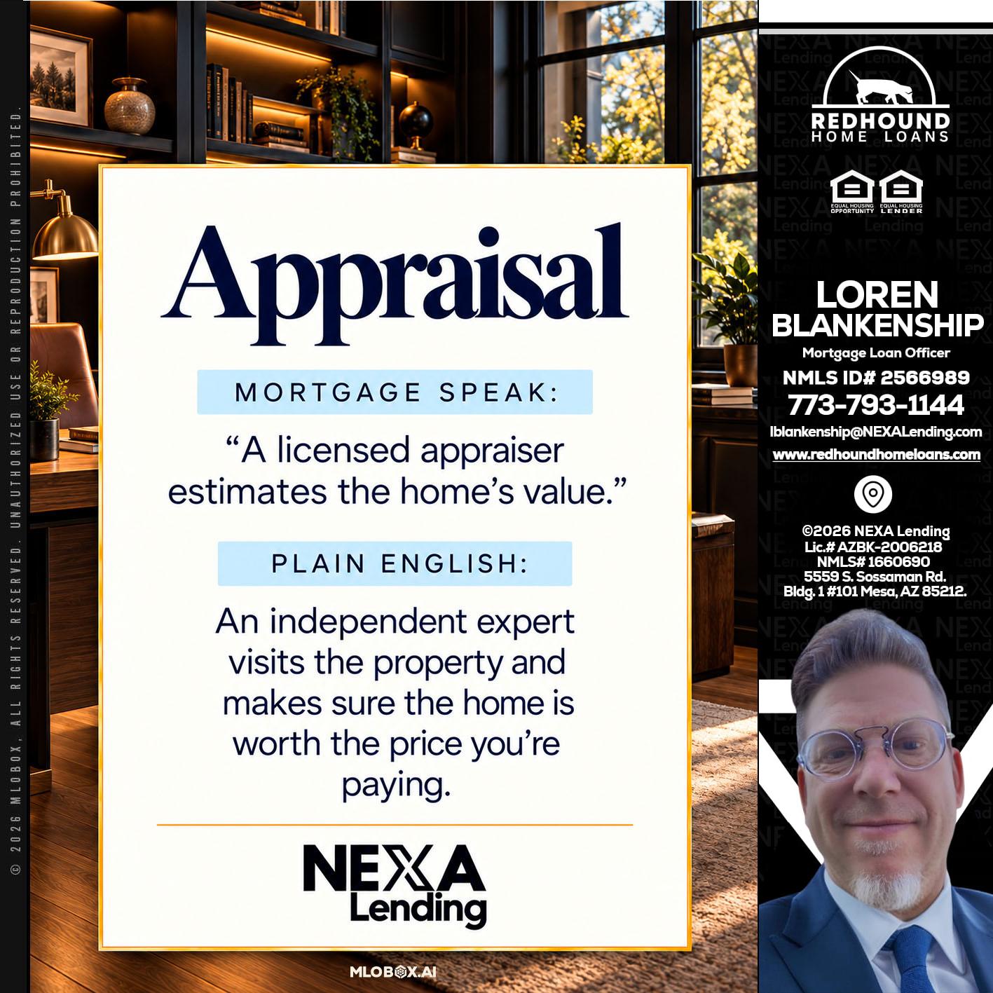 appraisal - Loren Blankenship -Mortgage Loan Officer